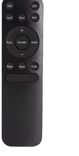 Uzaktan kumanda: ON/OFF, Lock, Hour, Min, PureL/M/H, Sleep, Auto, Timer